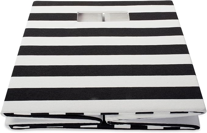 DII Polyester Cube Storage Collection Collapsible Hard Sided Bin, 13x13x13, Black (Pack of 6)