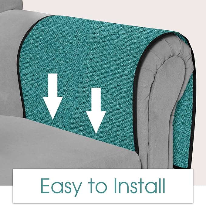 Joywell Armrest Organizer for Recliner Armchair Caddy Remote Control Holder for Couch Non Slip Sofa Arm Chair Caddie with 6 Pocket Storage for Magazine, Tablet, Phone, iPad, Turquoise