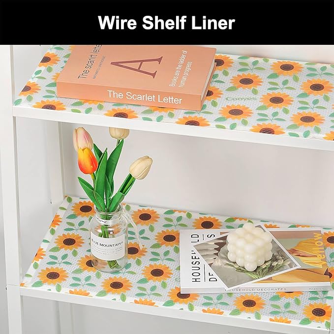Cooyes Shelf Liner – Premium Non-Adhesive Cabinet & Drawer Liner for Kitchen – Waterproof Shelf Paper with Modern Pattern – Durable EVA Cabinet Mat – Easy to Cut （12" W x 240" L）