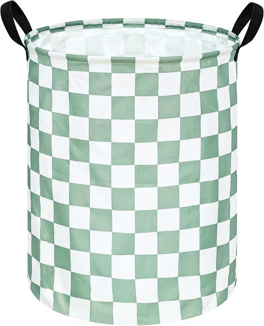 Sage Laundry Basket Kids Hamper Gifts Storage Basket Toys Box Large Canvas Collapsible Organizer Bins for Home/Dorm/Kitchen/Pet/Office/Closet/Shelf/Gift Baskets