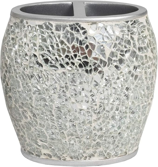 Sweet Home Collection Bathroom Accessories Sets Unique Collections Modern Classic Contemporary Decorative Beautiful Designs Bath Shower Tub Décor, Toothbrush Holder, Glamour (Pack of 1)