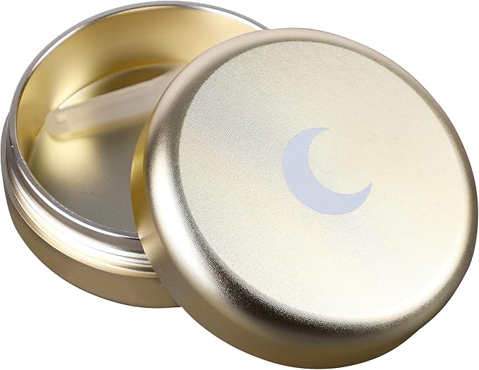 Brando Moon Small Metal Pill Container - 2.1 x 0.9” Pocket Size Portable Pill Box Case – Sturdy Storage Organizer for Coffee, Pills and other Small Components while Traveling