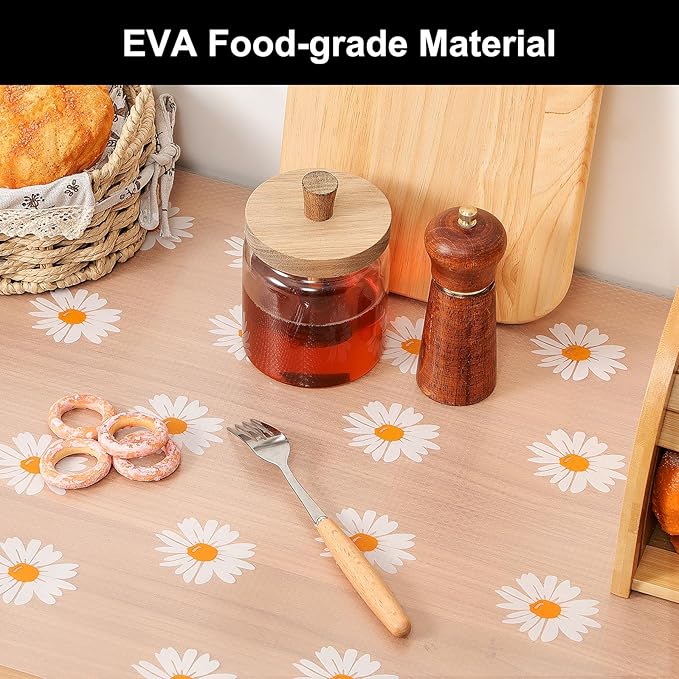 Cooyes Shelf Liner – Premium Non-Adhesive Cabinet & Drawer Liner for Kitchen – Waterproof Shelf Paper with Modern Pattern – Durable EVA Cabinet Mat – Easy to Cut (17.5" W x 197" L)
