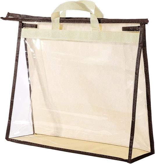 CINPIUK Clear Handbag Storage Bags Purse Organizer for Closet, Zipper Hanging Storage Bag for Handbags, L
