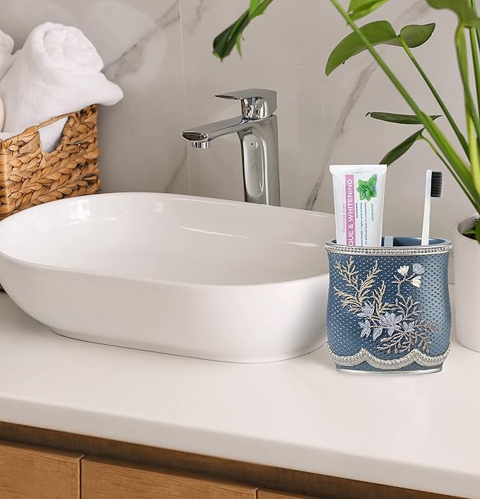 Popular Bath Tooth Brush Holder Capri, Slate Blue