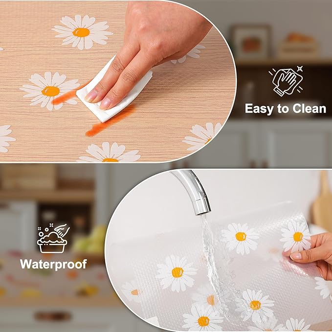 Cooyes Shelf Liner – Premium Non-Adhesive Cabinet & Drawer Liner for Kitchen – Waterproof Shelf Paper with Modern Pattern – Durable EVA Cabinet Mat – Easy to Cut （12" W x 240" L）