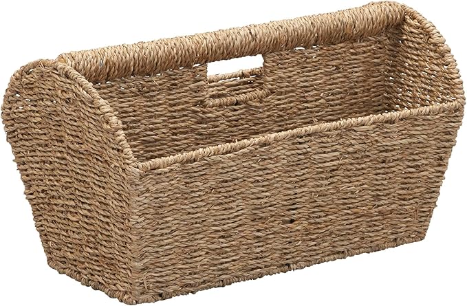 Household Essentials Rectangular Magazine Rack, Seagrass