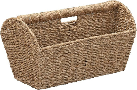 Household Essentials Rectangular Magazine Rack, Seagrass