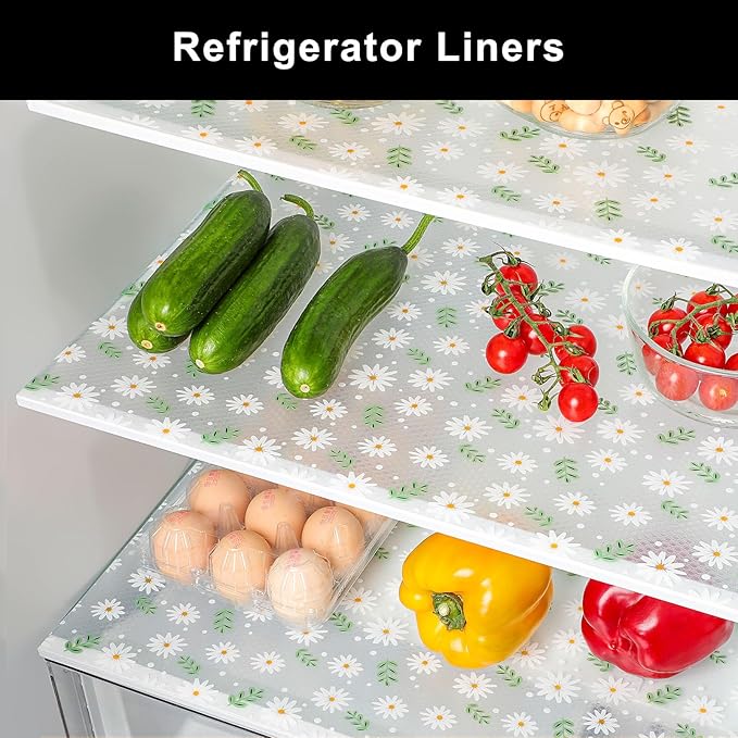 Cooyes Shelf Liner – Premium Non-Adhesive Cabinet & Drawer Liner for Kitchen – Waterproof Shelf Paper with Modern Pattern – Durable EVA Cabinet Mat – Easy to Cut （17.5" W x 120" L）