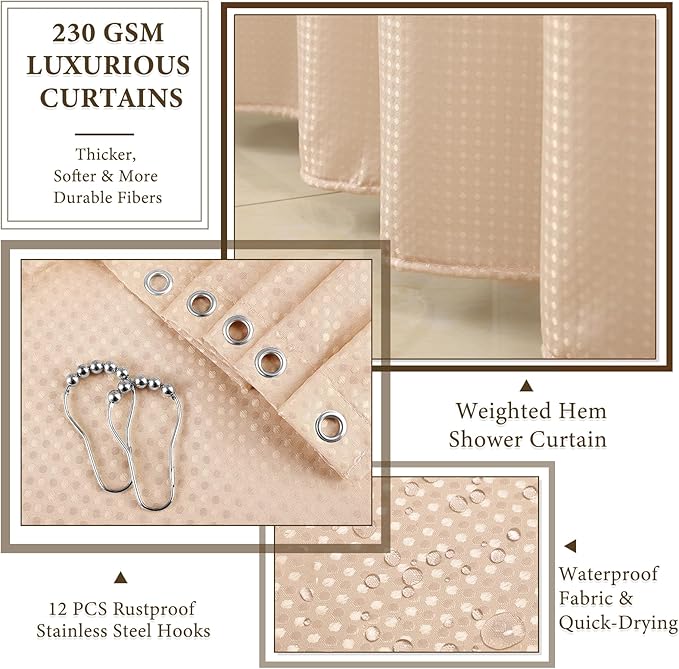 21 Pcs Bathroom Accessory Set with Waterproof Shower Curtain and Non Slip Mat,Resin Bath Set with Toothbrush Holder and Lotion Soap Dispenser,Bathroom Countertop Organizer Set for Home Apartment
