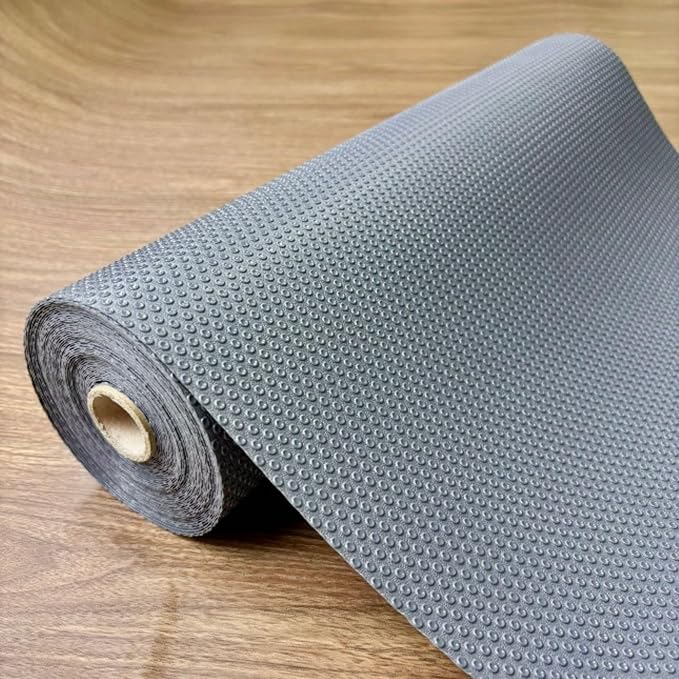 EVALAND Shelf Liners for Kitchen Cabinets Non-Adhesive 12" x 33 FT Grey Drawer Liner Non Slip, Washable Cabinet Liner, Waterproof Shelf Liners for Cabinets, Refrigerator Bathroom Pantry - Thickened