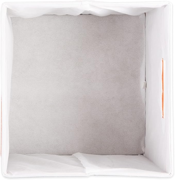 DII Polyester Cube Storage Collection Collapsible Hard Sided Bin, 13x13x13, Spice