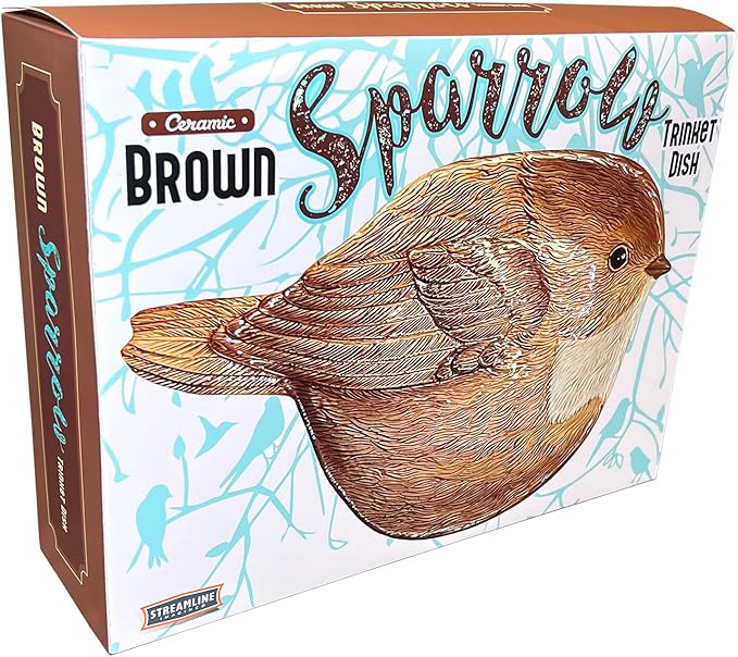Streamline Imagined Brown Sparrow Trinket Dish