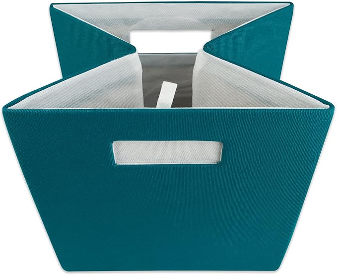 DII Poly-Cube Storage Collection Hard Sided, Collapsible Solid, Large, Teal