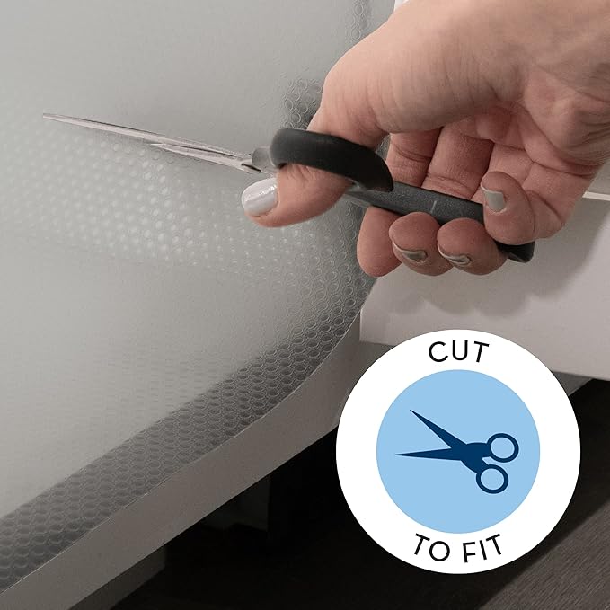 S&T INC. Under Sink Mat, Shelf Liner for Kitchen Cabinet Non-Adhesive, Waterproof Drawer or Cabinet Liner, 24 Inches x 48 Inches, Grey Plastic, 1 Pack