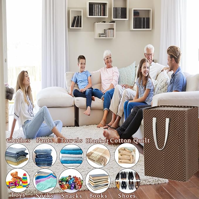 2 Pack Waterproof Laundry Hamper 150L Collapsible Laundry Basket Extended Cotton Handle Laundry Bag Large Clothes Storage Toy Organization for Bathroom Bedroom Laundryroom College Dorms