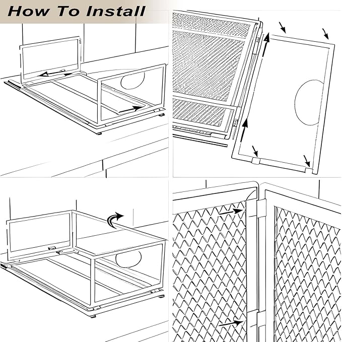 Slide-Out Storage Baskets W9.4"xD11.8"xH6.1" Rustproof Carbon Steel pull out Organizers with Super Strong Adhesive for Home Kitchen Drawers, Shelves, Cabinets
