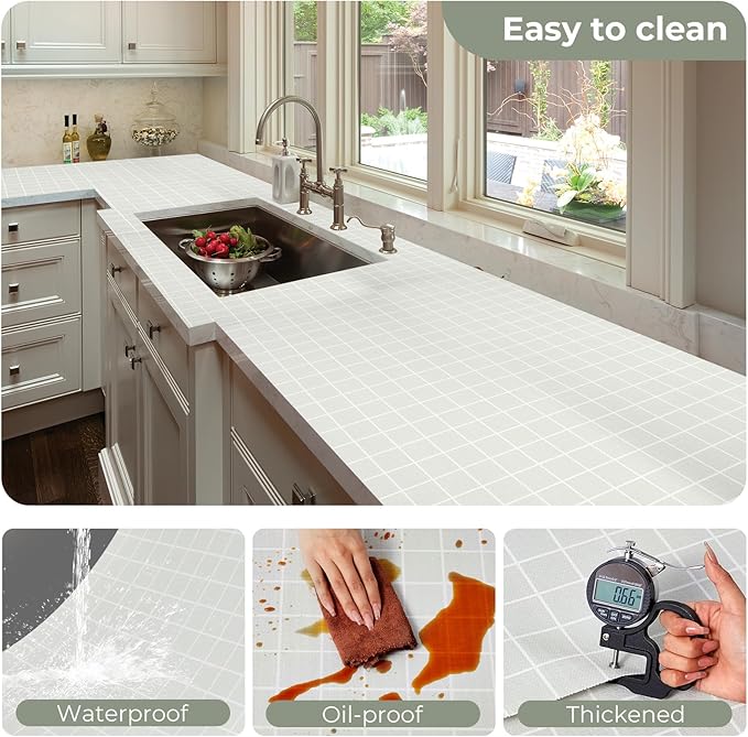 Coavas Extra Grip Thickened Shelf and Drawer Liner - Non-Adhesive Non-Slip Waterproof Mats for Kitchen Cabinets, Drawers, Shelves, Dresser & Cupboard, Easy Cut DIY (Green Stripe, 12IN x 10FT)
