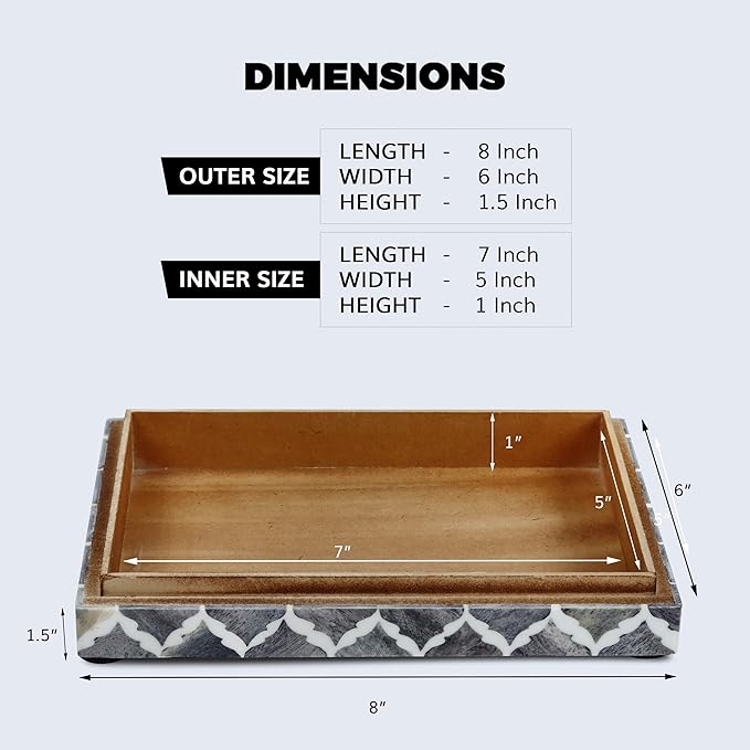 Handicrafts Home Decorative Box 8x6 – Photo Storage Box, Jewelry Organizer, Modern Decorative Storage Box with Lid, Bohemian Table Décor, Vintage Keepsake Box for Shelf or Coffee Table Décor