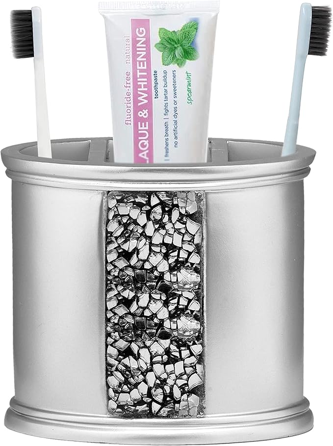 Popular Bath Silver Sinatra, Tooth Brush Holder