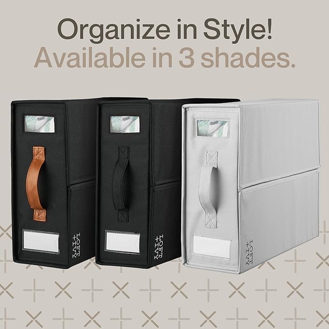 LOFT + IVY Sheet Organizers and Storage â Bed Sheet Holders Box for Linen Closet, Foldable Bedding Storage with Handles, Label Slot, Closure