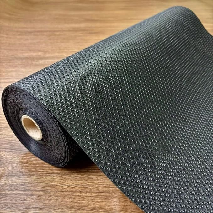 EVALAND Shelf Liners for Kitchen Cabinets Non-Adhesive 12" x 33 FT Black Drawer Liner Non Slip, Washable Cabinet Liner, Waterproof Shelf Liners for Cabinets, Refrigerator Bathroom Pantry - Thickened