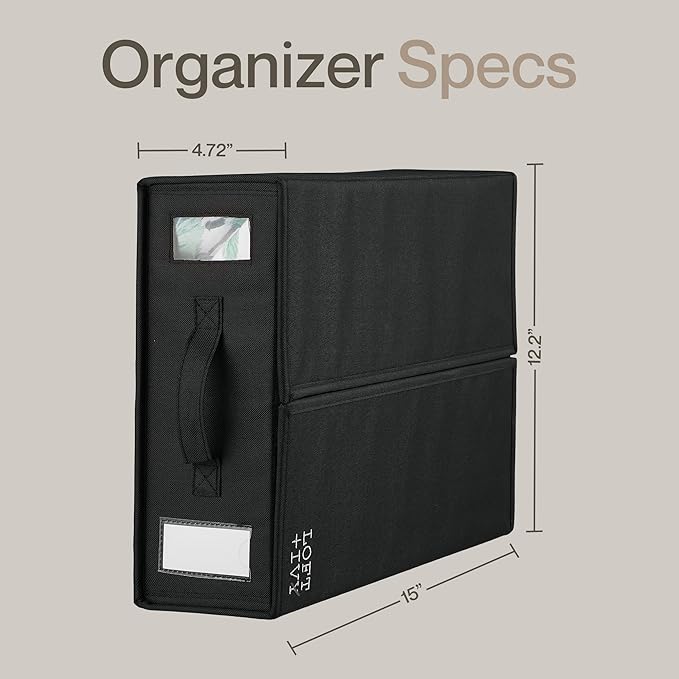 LOFT + IVY Sheet Organizers and Storage â Bed Sheet Holders Box for Linen Closet, Foldable Bedding Storage with Handles, Label Slot, Closure