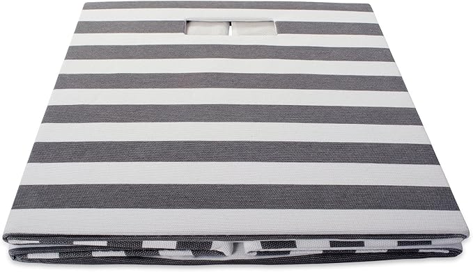 DII Polyester Cube Storage Collection Collapsible Hard Sided Bin, 13x13x13", Gray