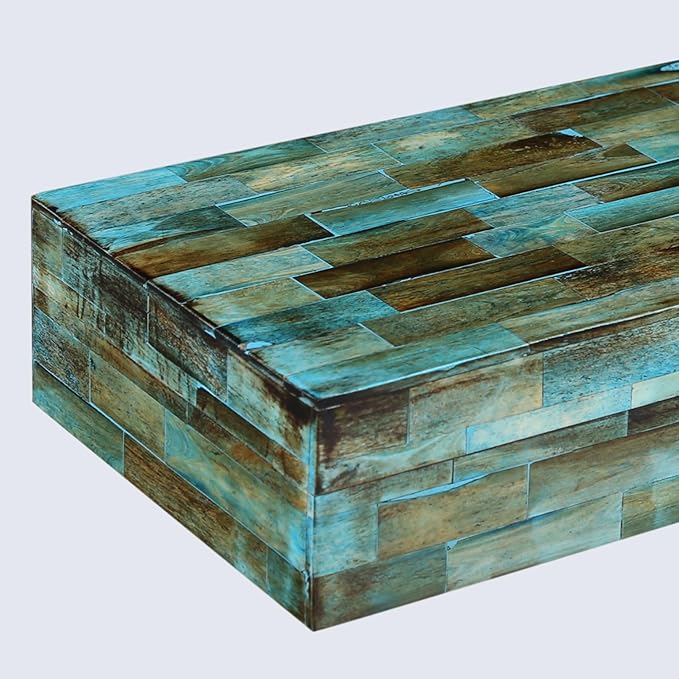 Handicrafts Home Decorative Storage Box with Lid- 8x5x2â Small Keepsake, Trinket Box, Memory Box- Decorative Boxes for Home Decor, Centre Table, Giftable Storage Accent- Verdigris