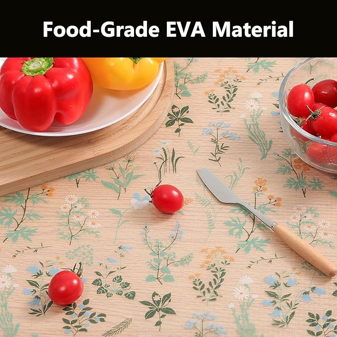INNOLITES Shelf Liners for Kitchen Cabinets – Drawer Liner Waterproof & Oil-Proof, Non-Adhesive EVA with Floral Pattern – Durable Washable, Easy to Cut (Sage Green, 11.8" x 240")