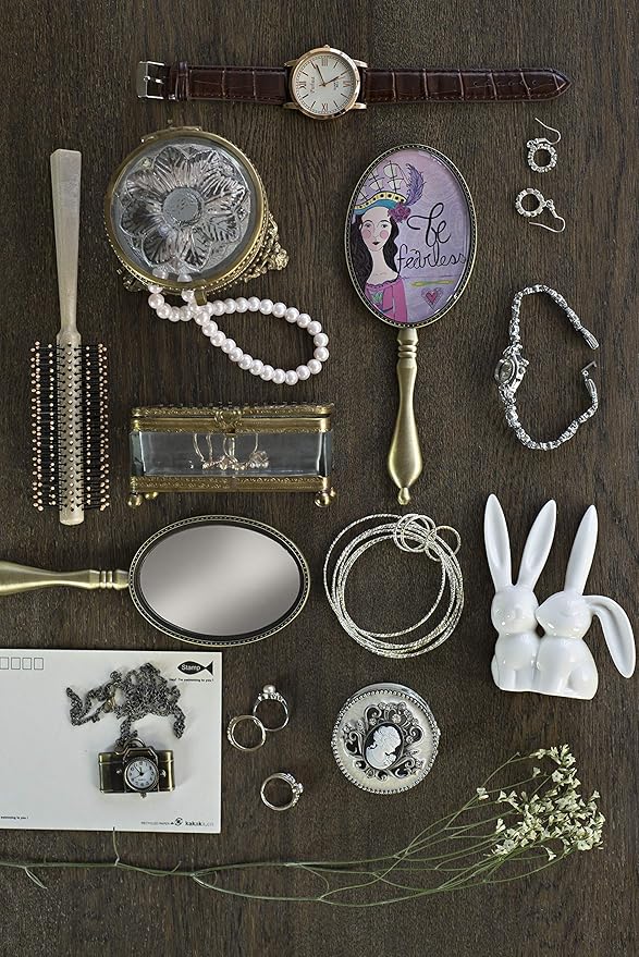 Creative Co-Op Ceramic Bunny Rabbits Ring Holder