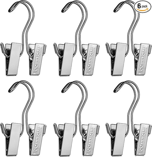Boottique Add-on Boot Hangers - SET OF 6 Only - Holds, Shapes, & Protects Most Styles of Boots (6 Original Silver Hangers)