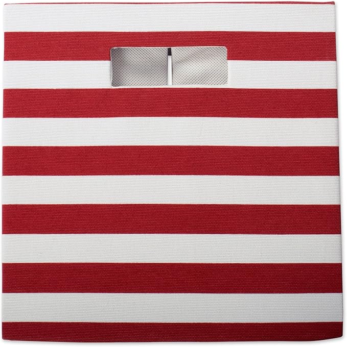 DII Polyester Cube Storage Collection Collapsible Hard Sided Bin, 13x13x13, Rust (Pack of 6)