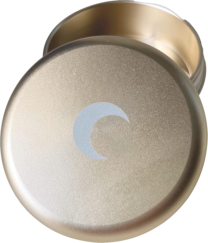 Brando Moon Small Metal Pill Container - 2.1 x 0.9” Pocket Size Portable Pill Box Case – Sturdy Storage Organizer for Coffee, Pills and other Small Components while Traveling