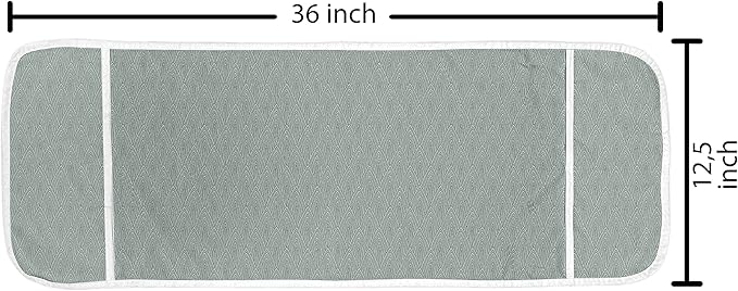 Ambesonne Abstract Microwave Oven Cover, Illustration of Hand Drawn Like Concentric Triangles with Curved Corners, Water Resistant Organizer with Pockets for Kitchen, 36" x 12", Dark Sea Green