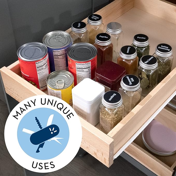 S&T INC. Under Sink Mat, Shelf Liner for Kitchen Cabinet Non-Adhesive, Waterproof Drawer or Cabinet Liner, 24 Inches x 48 Inches, Clear Plastic, 1 Pack