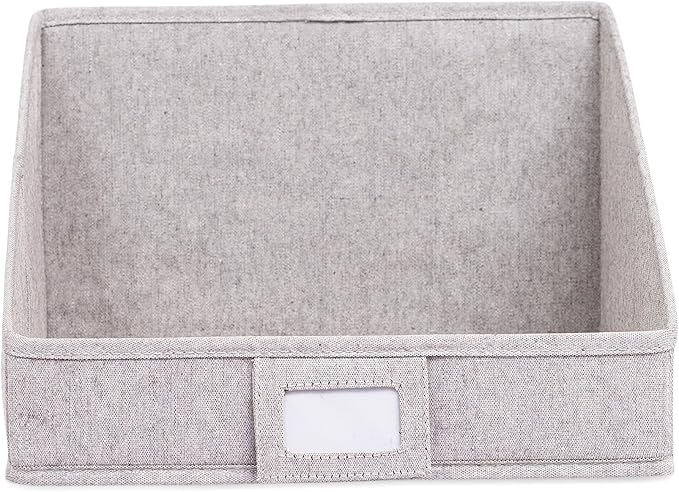 Internet’s Best Open Cloth Storage Bin - Closet Shelf Storage Box - Organize Sheets Blankets Towels Sweaters Scarfs - Grey (1 Pack)