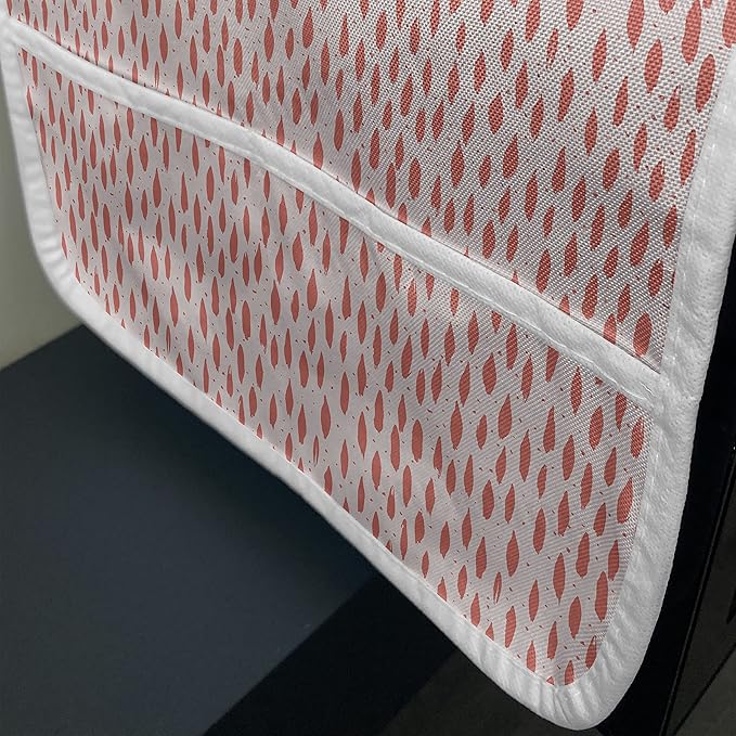 Ambesonne Abstract Microwave Oven Cover, Pastel Flock of Fish Design in Monochrome Warm Tones Flow Depiction Pattern, Water Resistant Organizer with Pockets for Kitchen, 36" x 12", Coral Pearl