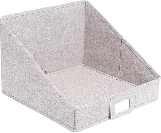 Internet’s Best Open Cloth Storage Bin - Closet Shelf Storage Box - Organize Sheets Blankets Towels Sweaters Scarfs - Grey (1 Pack)